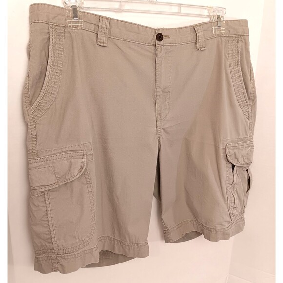 Vtg Ralph Lauren Cargo Shorts 38 Khaki Corduroy Baggy Utility Gorpcore Y2K Chaps - Picture 2 of 8